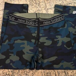 New Balance Blue and Green Camo Leggings